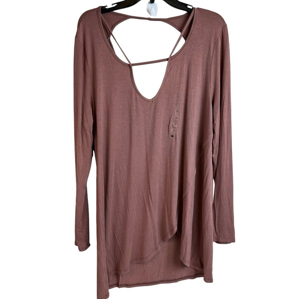 Buckle NWT BKE Red Tunic Top Women's XL Pullover Long Sleeve Slinky Boho